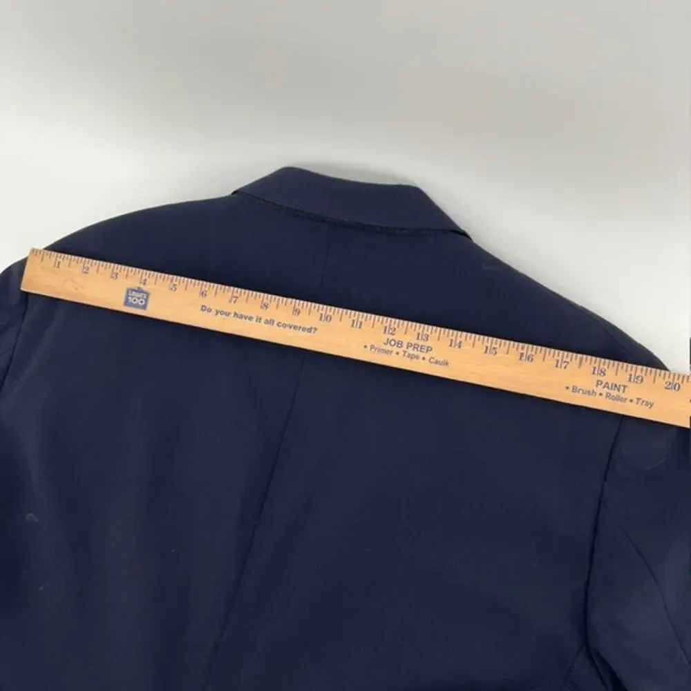 VTG Polo Ralph Lauren University Club Blazer Mens 44R Wool Blue Gold Button USA